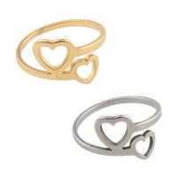 Edelstahl Fingerring, 304 Edelstahl, Herz, plattiert, unisex, keine, Größe:6.5, verkauft von PC