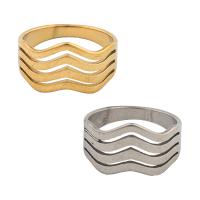 Edelstahl Fingerring, 304 Edelstahl, plattiert, unisex, keine, Größe:6.5, verkauft von PC