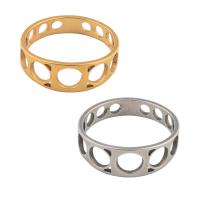 Edelstahl Fingerring, 304 Edelstahl, plattiert, unisex, keine, Größe:6.5, verkauft von PC