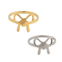 Edelstahl Fingerring, 304 Edelstahl, plattiert, unisex, keine, Größe:6.5, verkauft von PC