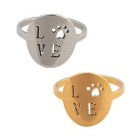 Edelstahl Fingerring, 304 Edelstahl, plattiert, unisex, keine, Größe:6.5, verkauft von PC