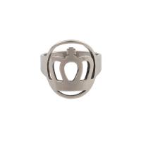 Edelstahl Fingerring, 304 Edelstahl, plattiert, unisex, Silberfarbe, Größe:6.5, verkauft von PC