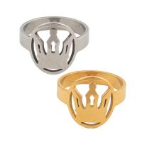 Edelstahl Fingerring, 304 Edelstahl, plattiert, unisex, keine, Größe:6.5, verkauft von PC