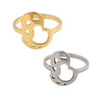 Edelstahl Fingerring, 304 Edelstahl, plattiert, unisex, keine, Größe:6.5, verkauft von PC