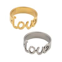 Edelstahl Fingerring, 304 Edelstahl, plattiert, unisex, keine, Größe:6.5, verkauft von PC