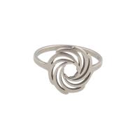 Edelstahl Fingerring, 304 Edelstahl, plattiert, unisex, Silberfarbe, Größe:6.5, verkauft von PC