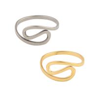 Edelstahl Fingerring, 304 Edelstahl, plattiert, unisex, keine, Größe:6.5, verkauft von PC