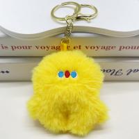 Fabric Key Chain, Plush, with Zinc Alloy, fashion jewelry & multifunctional 