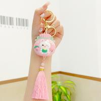 Plastic Key Chain, Soft PVC, with Zinc Alloy, fashion jewelry & multifunctional 