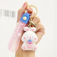 Plastic Key Chain, Soft PVC, with Zinc Alloy, fashion jewelry & multifunctional 