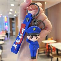 Plastic Key Chain, Soft PVC, with Zinc Alloy, fashion jewelry & multifunctional 