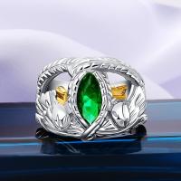 Anillo de Plata Ley, Plata de ley 925, con Cristal, Joyería & diverso tamaño para la opción & para hombre, Vendido por UD