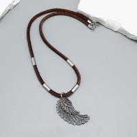 PU Collier Cordon, cuir PU, avec alliage de zinc, bijoux de mode & styles différents pour le choix & pour homme, Vendu par PC