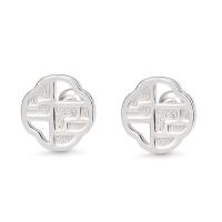 Sterling Silver Stud Earring, argent sterling 925, bijoux de mode & pour femme & creux, argent Vendu par paire