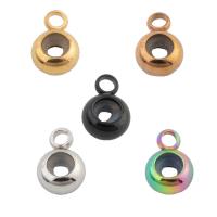 Acero inoxidable Bail Bead, acero inoxidable 304, Recubrimiento iónico al vacío, Joyería & unisexo, más colores para la opción, 8x6x4mm,1x1mm, agujero:aproximado 1mm, Vendido por UD