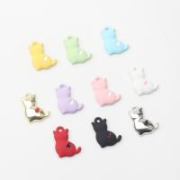 Zinc Alloy Enamel Pendants, Cat, painted, DIY Approx 