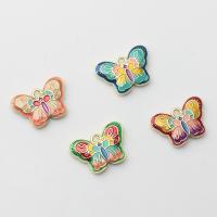 Zinc Alloy Enamel Pendants, Butterfly, gold color plated, DIY Approx 