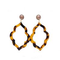 Resin Zinc Alloy Earring, with Resin, fashion jewelry & for woman 