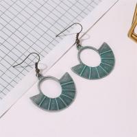 Zinc Alloy Drop Earring, Fan, plated, fashion jewelry & for woman 