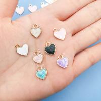 Zinc Alloy Enamel Pendants, Heart, DIY 