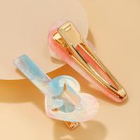 Alligator Hair Clip, Acrylic, cute & Girl & gradient color 