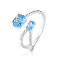 Cubic Zirconia Micro Pave Sterling Silver Finger Ring, 925 Sterling Silver, plated, micro pave cubic zirconia & for woman 