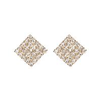 Boucle d'oreille de zinc alliage strass goutte, avec alliage de zinc, cadre, bijoux de mode & pour femme, plus de couleurs à choisir, 25mm, Vendu par paire