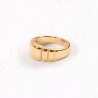 Edelstahl Fingerring, 304 Edelstahl, 18K vergoldet, unisex & verschiedene Größen vorhanden, Größe:6-8, verkauft von PC