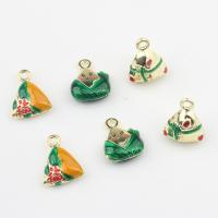 Zinc Alloy Enamel Pendants, Rice Dumpling, gold color plated, DIY Approx 