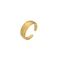 Edelstahl Fingerring, 304 Edelstahl, plattiert, Modeschmuck & für Frau, goldfarben, verkauft von PC