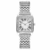 Women Wrist Watch, 304 Stainless Steel, with Glass, waterproofless & Chinese movement & for woman & with rhinestone 