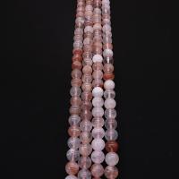 Single Gemstone Beads, Natural Stone, Round, DIY mixed colors Approx 38 cm 