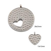 Edelstahl Anhänger, 304 Edelstahl, Vakuum-Ionen-Beschichtung, 2 Stück & DIY, keine, 13x12x2mm,28x25x3mm, Bohrung:ca. 3mm, verkauft von setzen