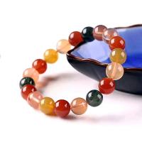 Quartz Bracelets, Rutilated Quartz, with Fukurokuju, Unisex mixed colors Approx 30 cm 