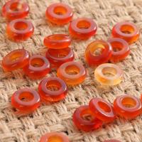 Natural Red Agate Beads, Round, polished, DIY red 