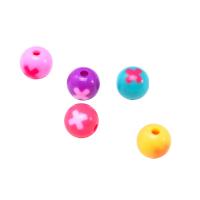 Printing Acrylic Beads, Round, DIY, Random Color 