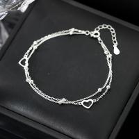 Pulseras de Plata Estelina, Plata de ley 925, con 4cm extender cadena, Joyería & para mujer, longitud:aproximado 17 cm, Vendido por UD