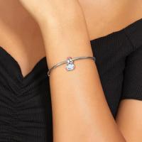 Pulseras de Plata Estelina, Plata de ley 925, con Piedra lunar, Joyería & pegamento de gota, Vendido por UD