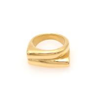 Edelstahl Fingerring, 304 Edelstahl, 18K vergoldet, Modeschmuck & verschiedene Größen vorhanden & für Frau, goldfarben, 11.5mm, verkauft von PC