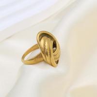 Edelstahl Fingerring, 304 Edelstahl, 18K vergoldet, Modeschmuck & verschiedene Größen vorhanden & für Frau, goldfarben, 25mm, verkauft von PC