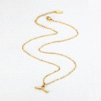 Collier de bijoux de titane, Acier titane, Placage ionique sous vide, bijoux de mode & pour femme, doré, 18mm Environ 41-46 cm, Vendu par PC