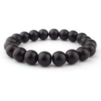 Pulsera de Piedras Preciosas, Piedra Abrazine, unisexo, Negro, 8mm, longitud:aproximado 20 cm, Vendido por UD