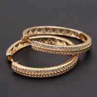 Cubic Zirconia Micro Pave Brass Earring, fashion jewelry & micro pave cubic zirconia & for woman 