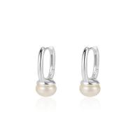 Sterling Silver Pearl Drop Earring, 925 Sterling Silver, with Freshwater Pearl, fashion jewelry & for woman 