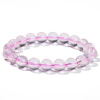 Quartz Bracelets, Rose Quartz, Round & for woman Approx 7 Inch 