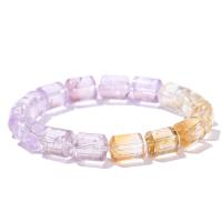 Quartz Bracelets, Amethyst, Column, fashion jewelry & for woman, 8-11x12-14mm Approx 7 Inch 