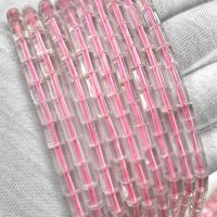 Natural Rose Quartz Beads, Column, DIY, pink Approx 38 cm 