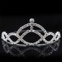 Tiaras nupciales, metal, con diamantes de imitación, Corona, chapado, Joyería & para mujer, más colores para la opción, 29x120mm, Vendido por UD