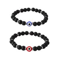 Evil Eye Jewelry Bracelet, Abrazine Stone, elastic & Unisex & enamel Approx 18 cm 