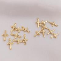 Messing Kreuz Anhänger, vergoldet, DIY & verschiedene Stile für Wahl, goldfarben, 10PCs/Menge, verkauft von Menge